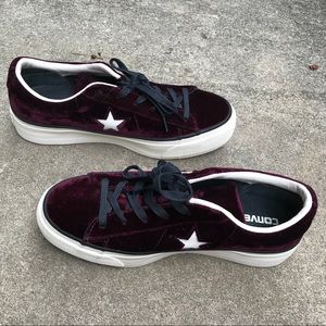 Converse Velvet Platform Low Top Sneaker